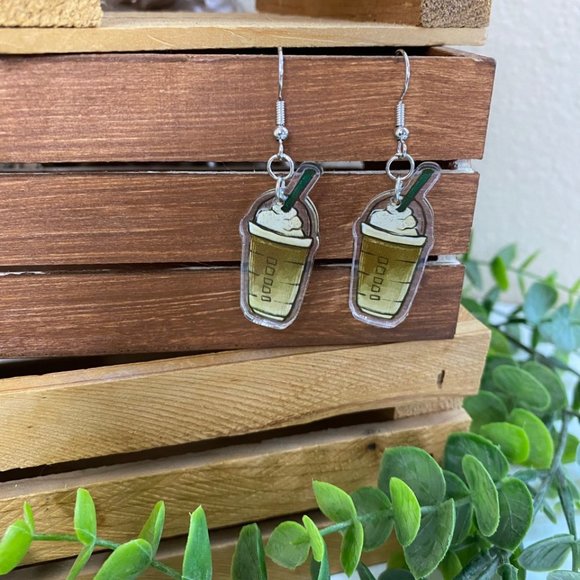 Wholesale Coffee Themed Earrings Market Lot! - Picture 8 of 12